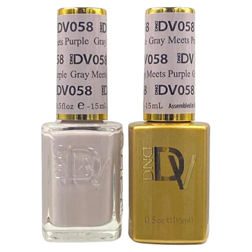 nail polish wild blaze-DIVA Duo DV058 Gray Meets Purple