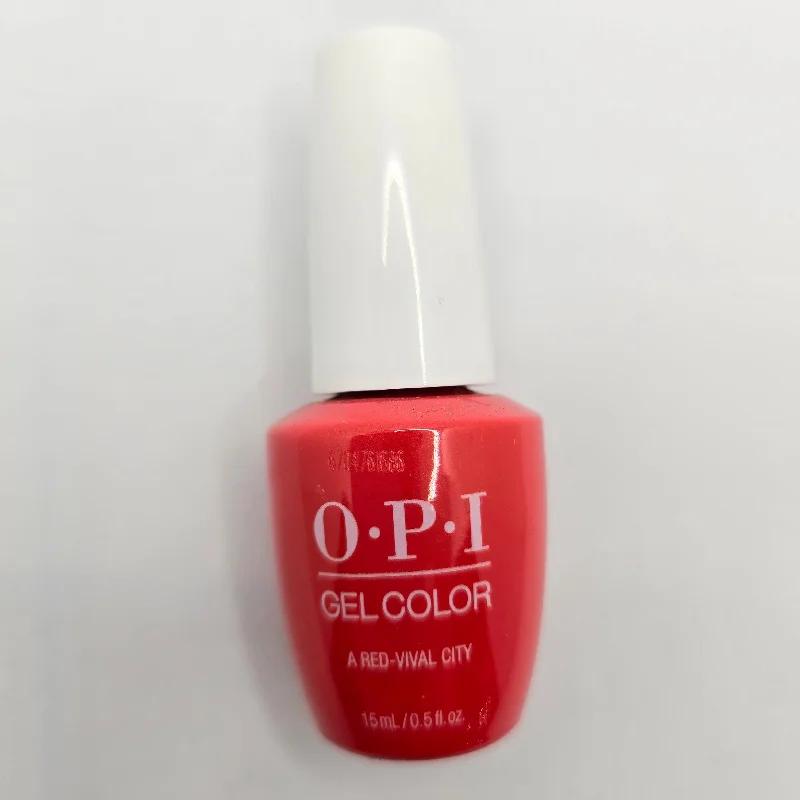 nail repair with cost-effective gel-OPI Gel Color GC L22 - A RED-WAL CITY