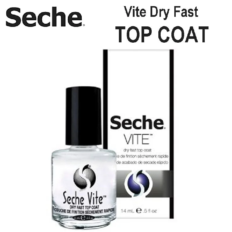 nail polish soft knit-Seche Vite Dry Fast Top Coat, 05 oz