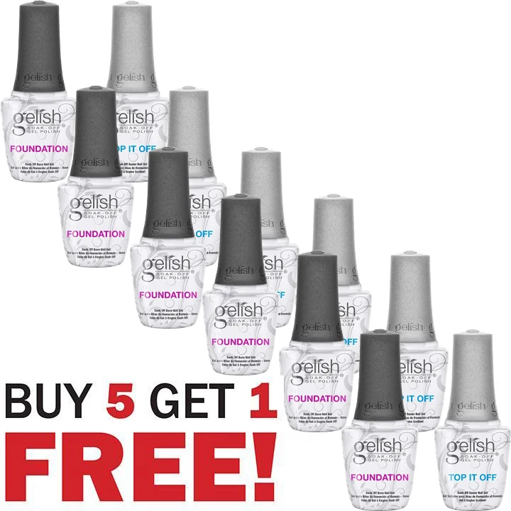 nail polish chic mantle-HARMONY GELISH - TOP & BASE DUO - BUY 5 GET 1 FREE