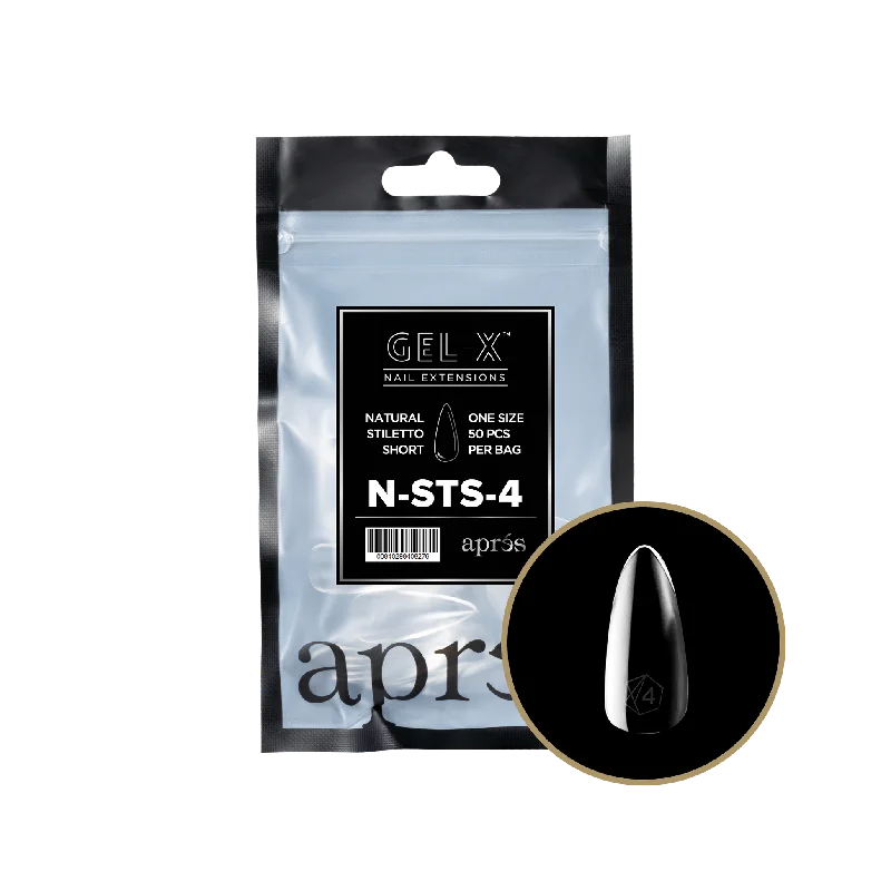 nail repair for nail growth results-APRES TIP BAG - 4 - NATURAL STILETTO SHORT