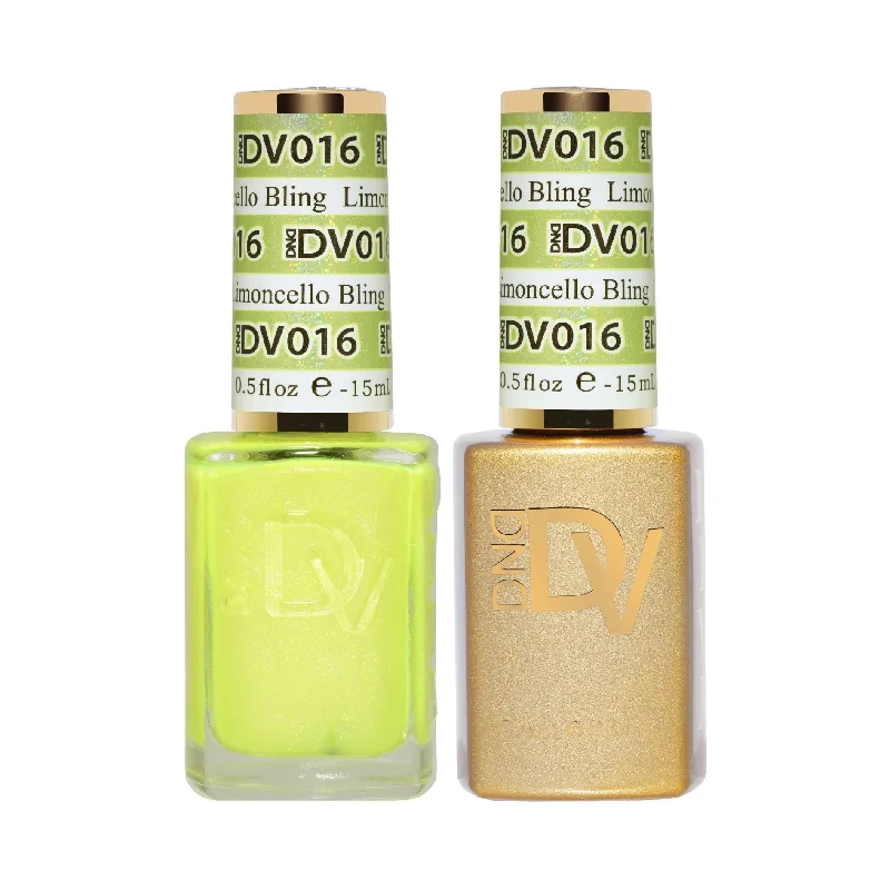 nail polish stylish plaid-DIVA Duo DV016 Limoncello Bling