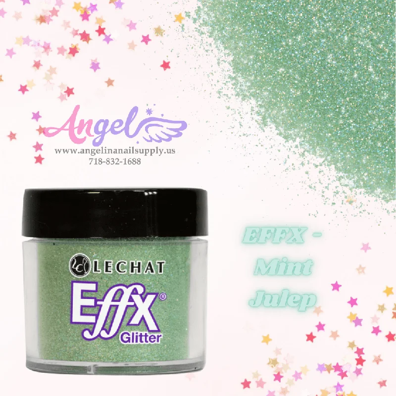 nail polish dark chest-Lechat Glitter EFFX-53 Mint Julep