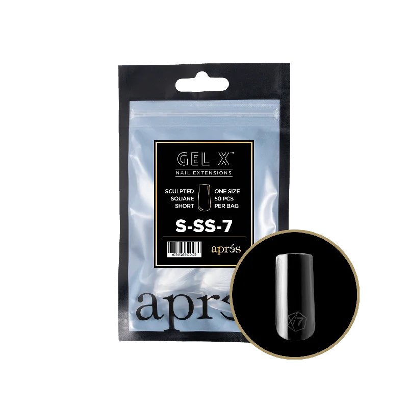 nail repair for nail durability improvements-APRES TIP BAG - 7 - SCULPTED SQUARE SHORT