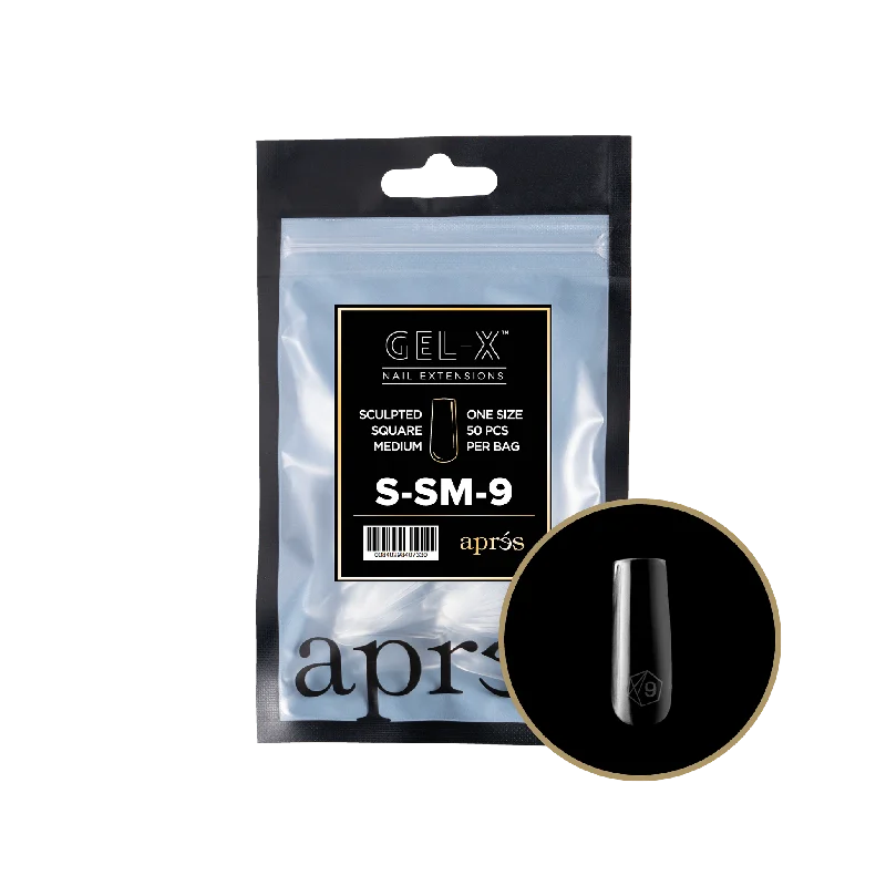 nail repair for nail thickness breakthroughs-APRES TIP BAG - 9 - SCULPTED SQUARE MEDIUM