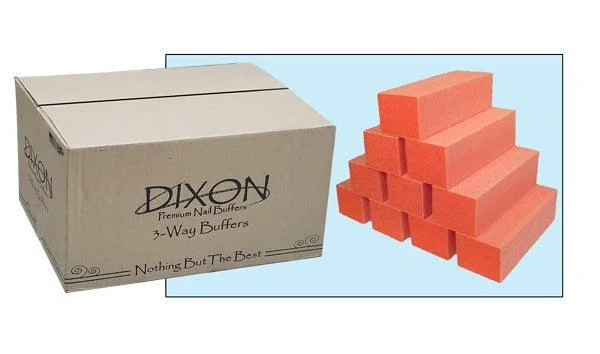 nail polish charred hem-Dixon 3-Way Premium Buffer Orange/White Grit 60/60 (Box/500pcs)