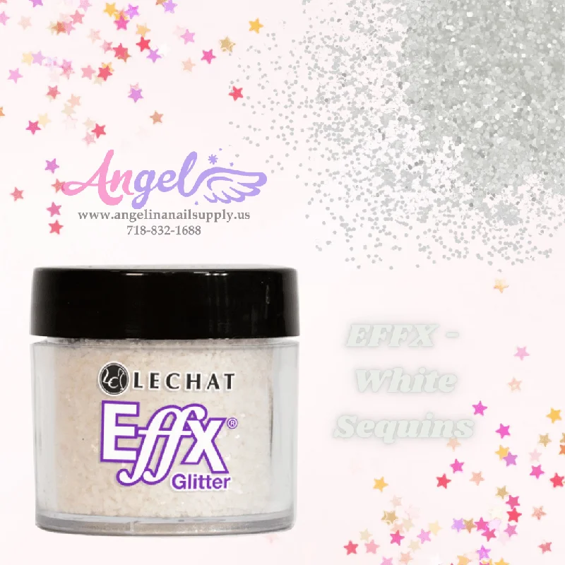 nail polish dazzling matte-Lechat Glitter EFFX-32 White Sequins