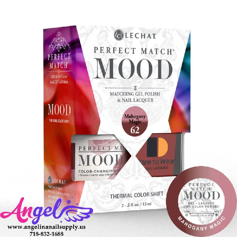 nail polish suave flue-Lechat Mood Gel Duo 62 Mahogany Magic