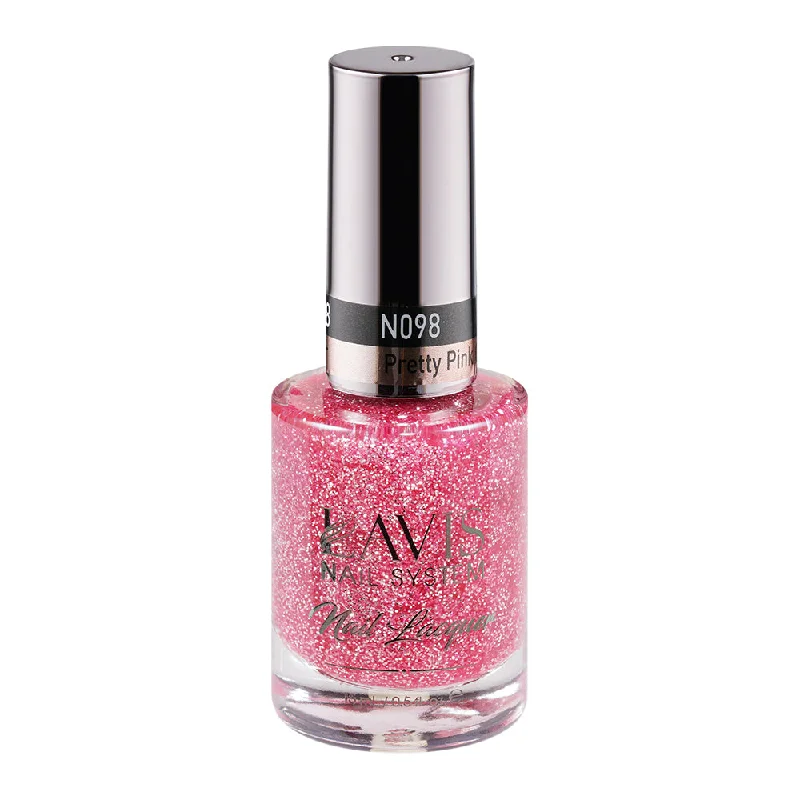 nail polish elegant bolt-LAVIS Nail Lacquer - 098 Pretty Pink Glitter