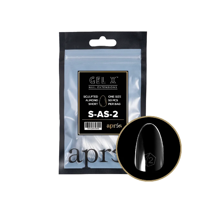 nail repair with allergen-free nail gel-APRES TIP BAG - 2 - SCULPTED ALMOND SHORT