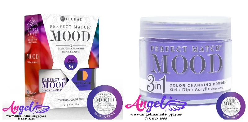 nail polish charred hem-Lechat Perfect Match Mood 3in1 Combo 54 Royal Orchid