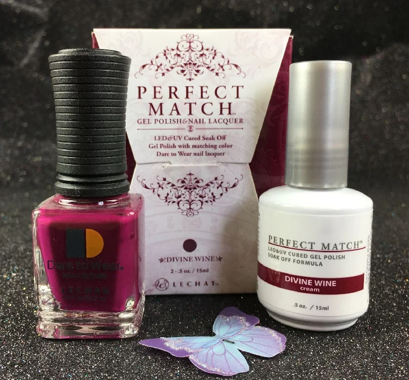 nail polish intense drain-Perfect Match Gel Duo PMS 185 DIVINE WINE