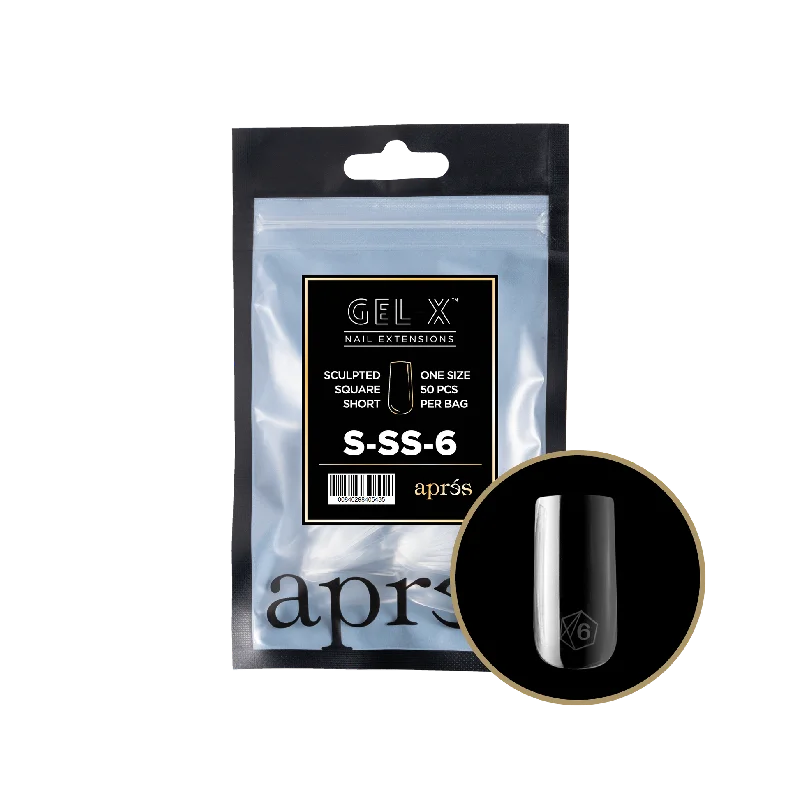 nail repair with frequent nail cream-APRES TIP BAG - 6 - SCULPTED SQUARE SHORT