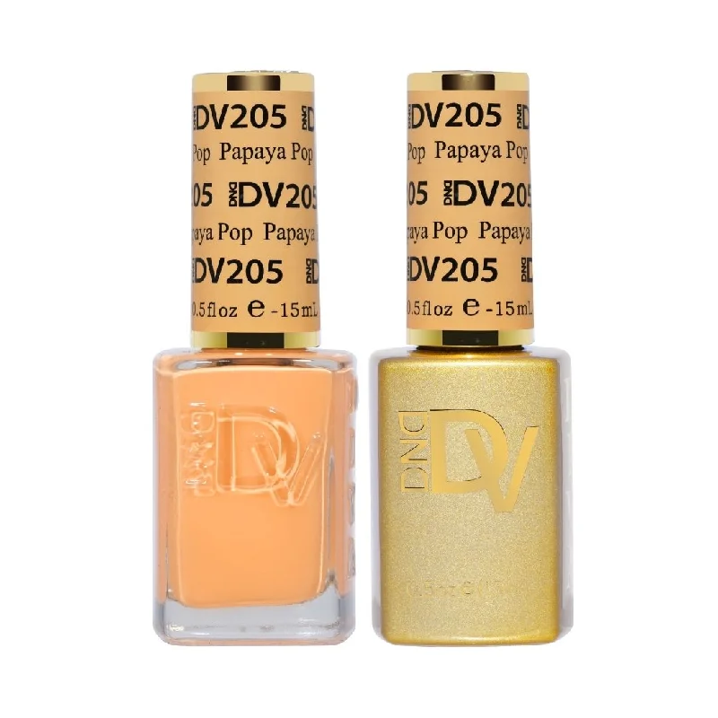 nail repair with occasion nail oil-DND DIVA 205 Papaya Pop