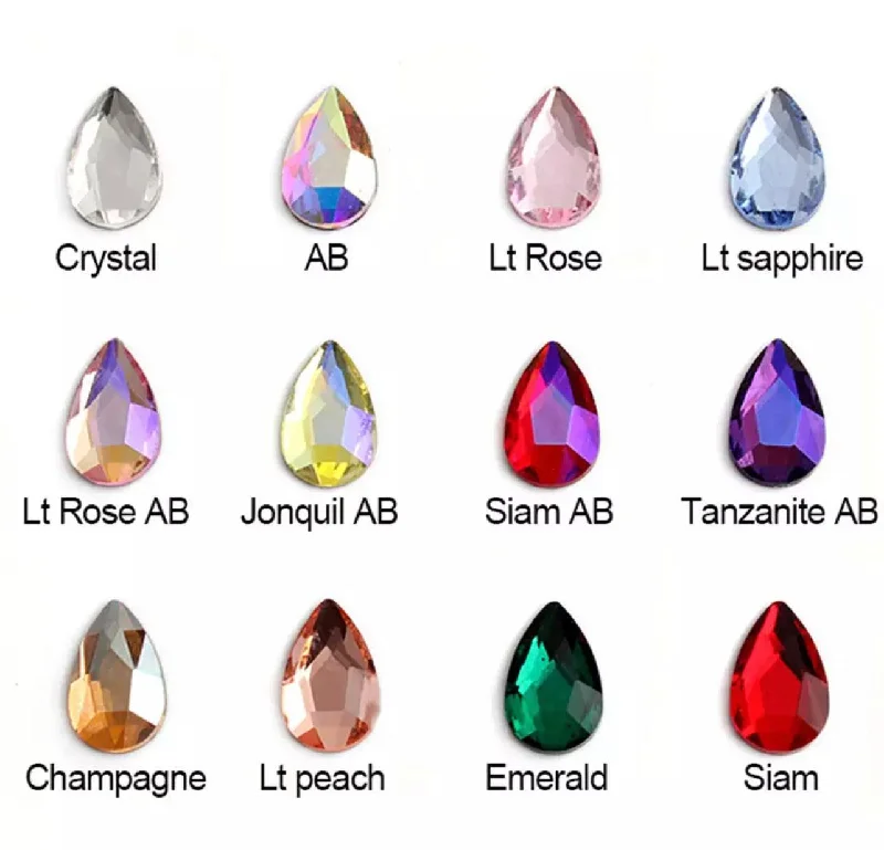 nail polish shining rampart-Diamond - Rhinestone | Single - Tear Drop | 6mm x 8mm