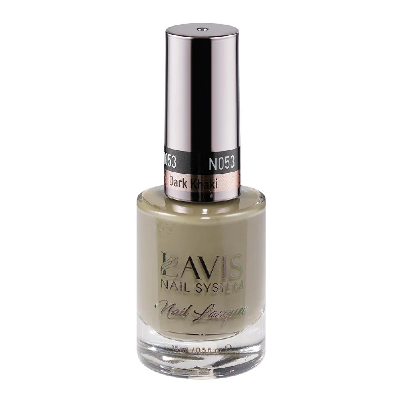 nail polish sleek flood-LAVIS Nail Lacquer - 053 Dark Khaki