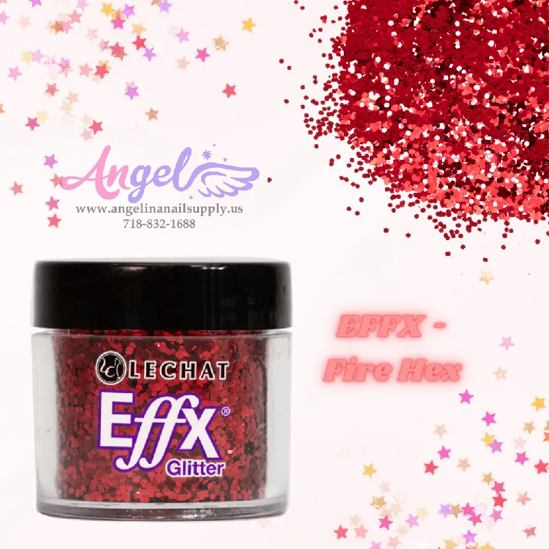 nail polish shimmering storm-Lechat Glitter EFFX-24 Fire Hex