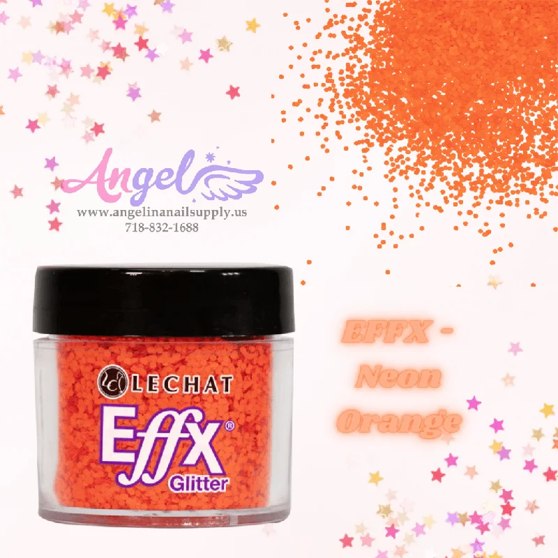 nail polish twinkling zephyr-Lechat Glitter EFFX-37 Neon Orange