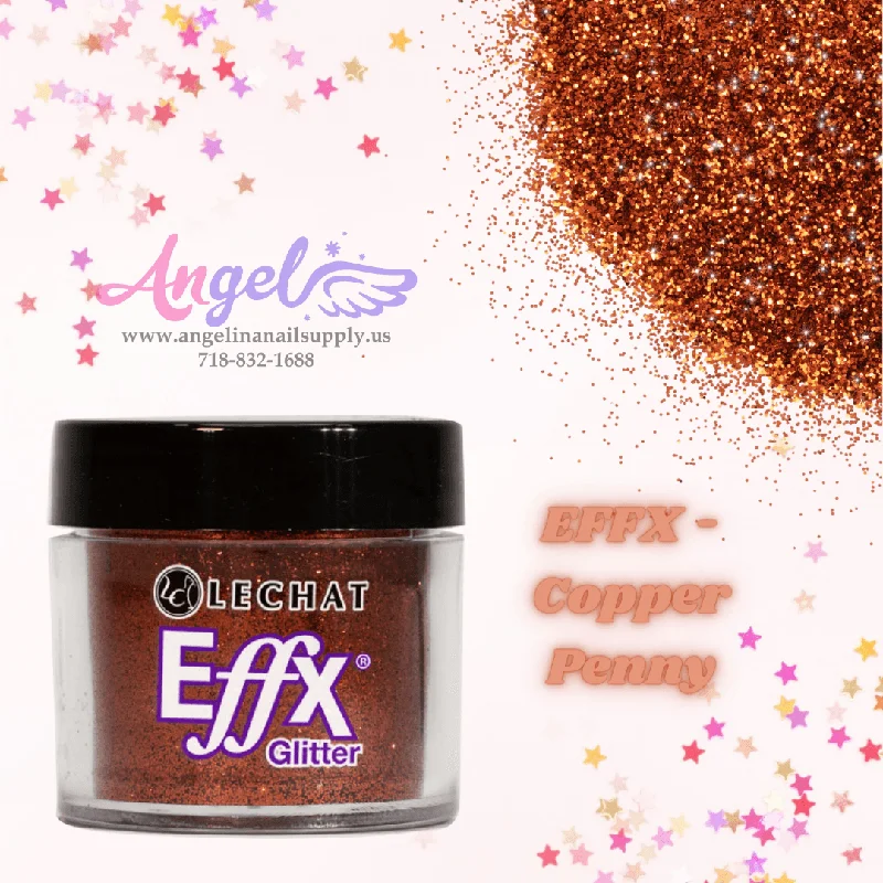 nail polish shining velvet-Lechat Glitter EFFX-02 Copper Penny