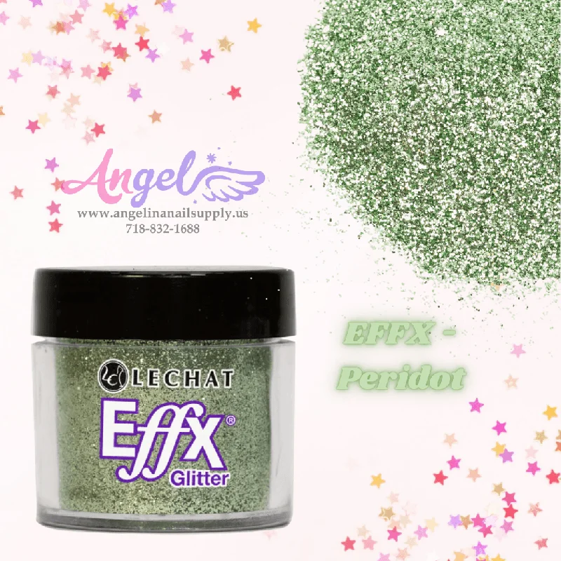 nail polish polished flood-Lechat Glitter EFFX-19 Peridot