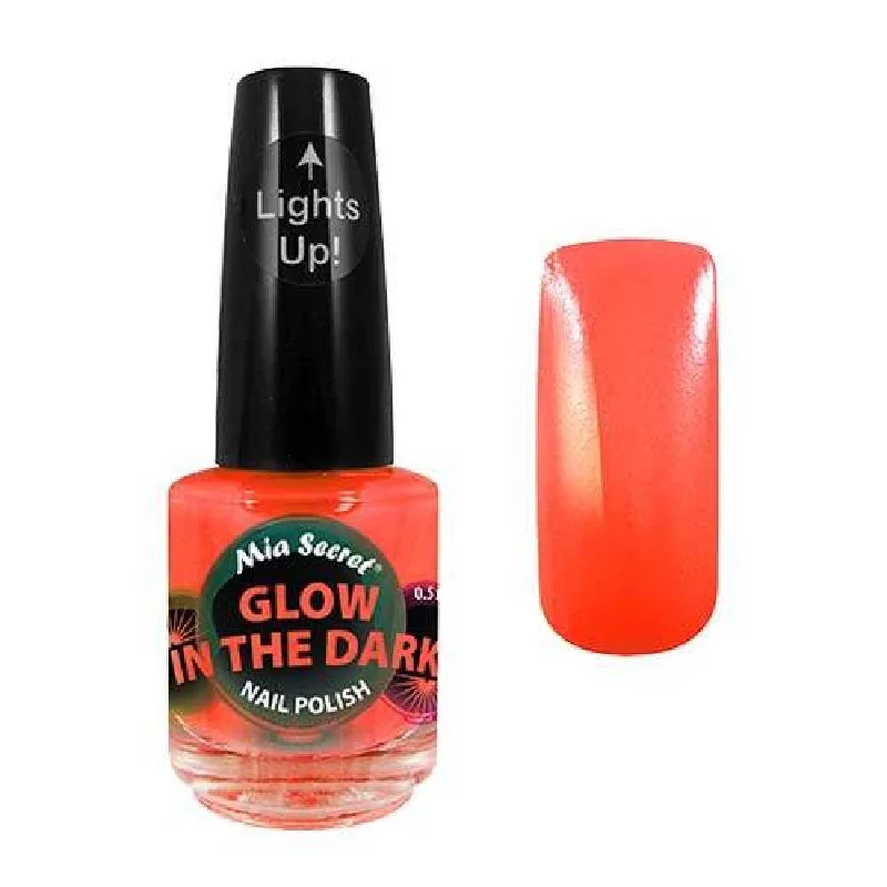 nail polish chic flannel-MIA SECRET Glow In The Dark - Orange Pop 0.5oz.