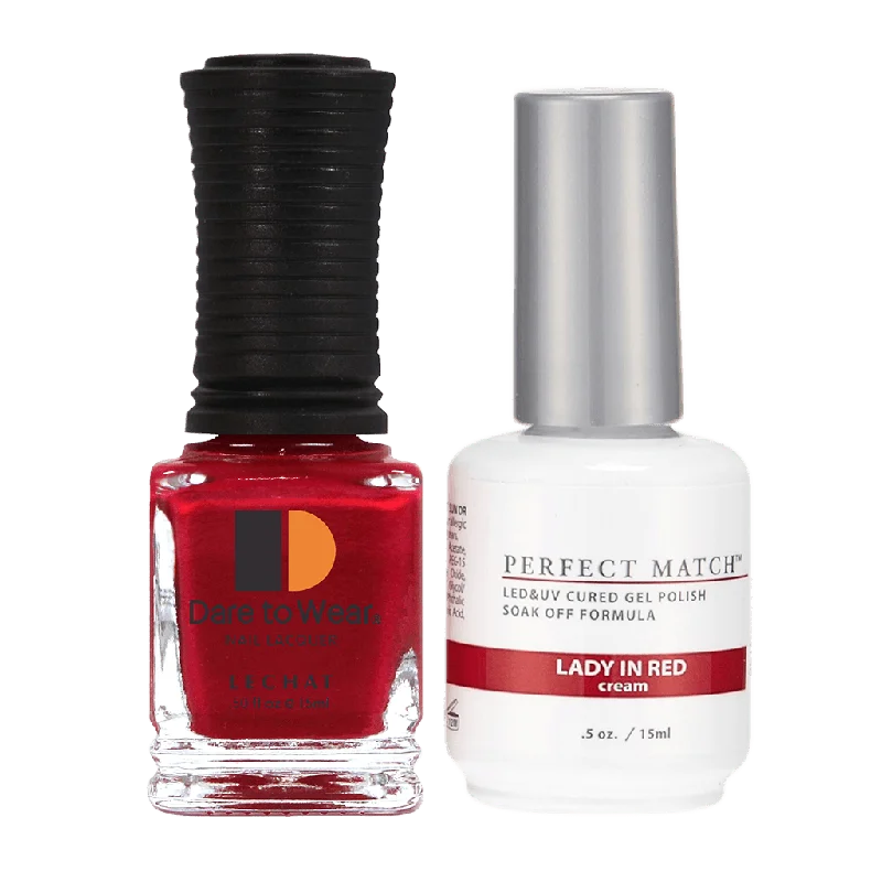 nail polish cool tub-Perfect Match Gel Duo PMS 188 LADY IN RED