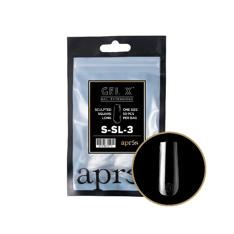 nail repair for nail beauty advancements-APRES TIP BAG - 3 - SCULPTED SQUARE LONG