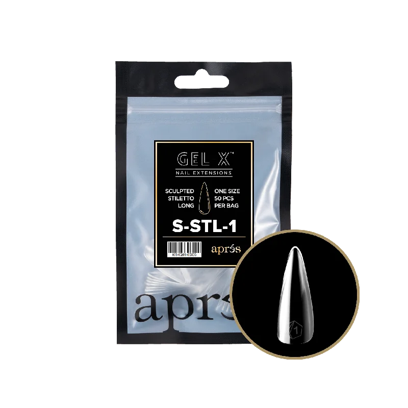 nail repair for nail resilience progress-APRES TIP BAG - 1 - SCULPTED STILETTO LONG