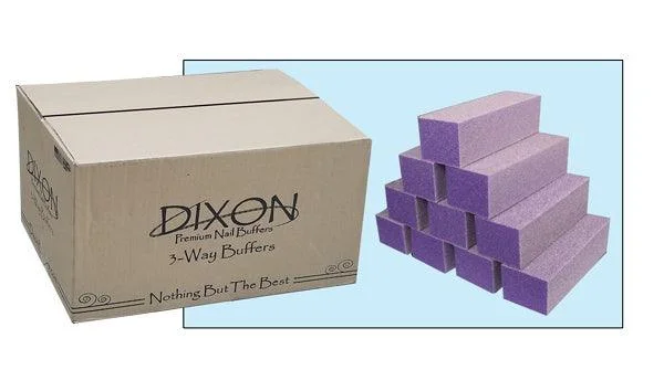 nail polish gleaming ruffle-Dixon 3-Way Premium Buffer Purple/White Grit 60/100 (Box/500pcs)