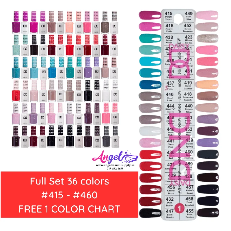 nail polish dark jacquard-DND1 Collection #1 (Full Set 36 Colors #415 - #455)