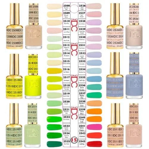 nail polish stylish plaid-DC15 Free Spirit Collection #15 (Full Set 36 Colors #2508 - #2543)