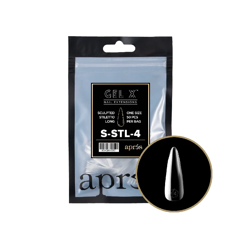 nail repair with saver nail gel-APRES TIP BAG - 4 - SCULPTED STILETTO LONG