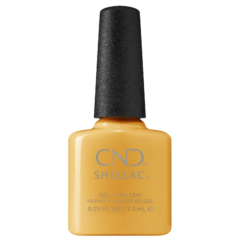 nail polish polished flood-CND Shellac #139 Limoncello