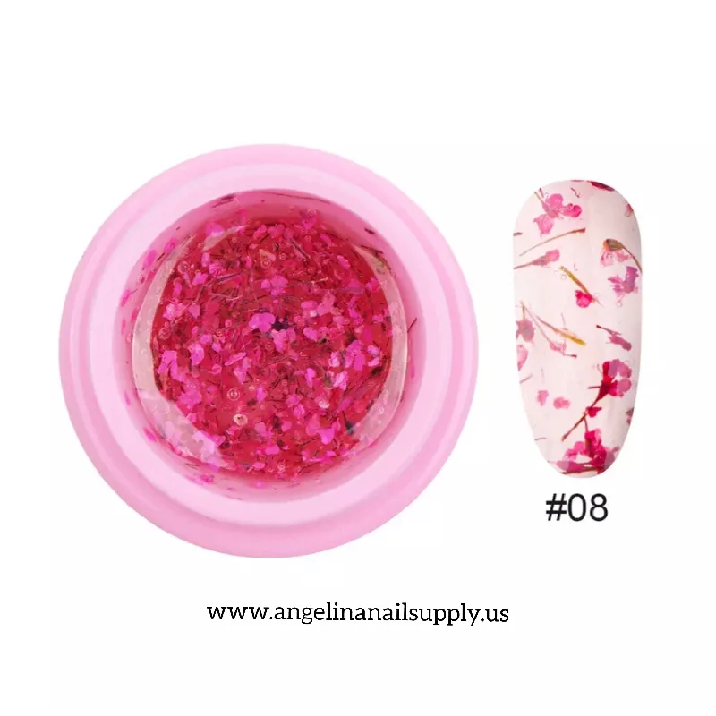 nail polish vibrant tree-Flower Gel #08