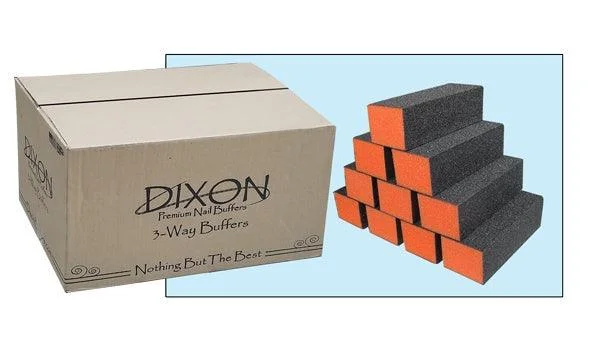 nail polish smoky fabric-Dixon 3-Way Premium Buffer Orange/Black Grit 100/180 (Box/500pcs)