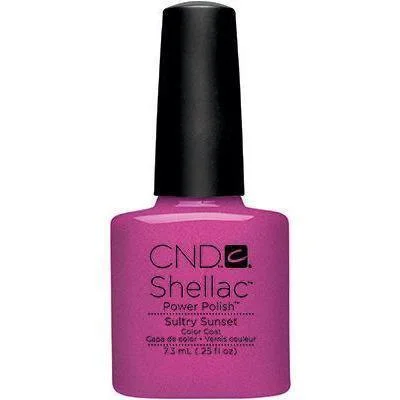 nail polish polished denim-CND Shellac #167 Sultry Sunset