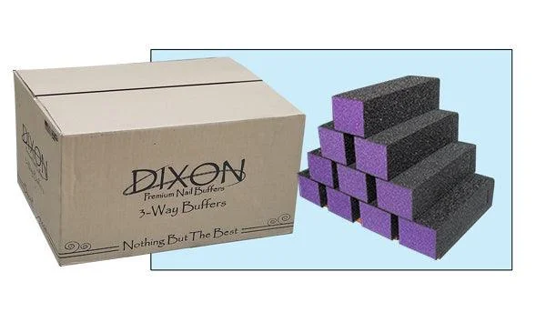 nail polish hot yarn-Dixon 3-Way Premium Buffer Purple/Black Grit 60/100 (Box/500pcs)