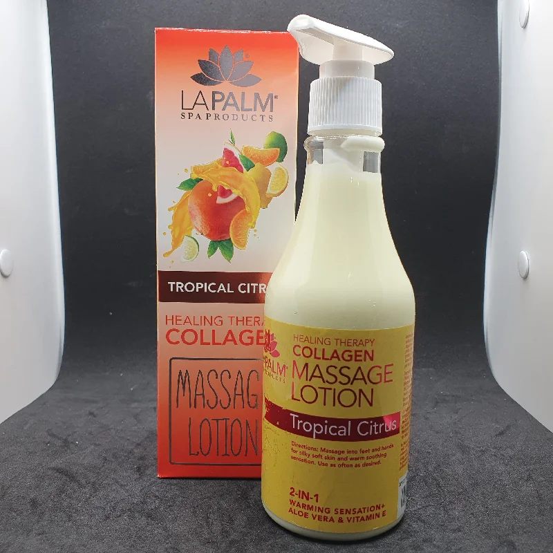 nail repair with holiday nail oil-LAPALM MASSAGE LOTION 8 OZ HOLIDAY COL - TROPICAL CITRUS