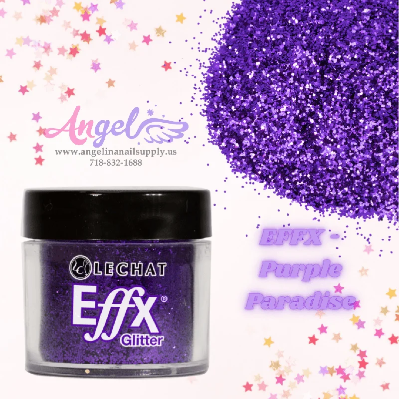 nail polish brilliant gloss-Lechat Glitter EFFX-04 Purple Paradise