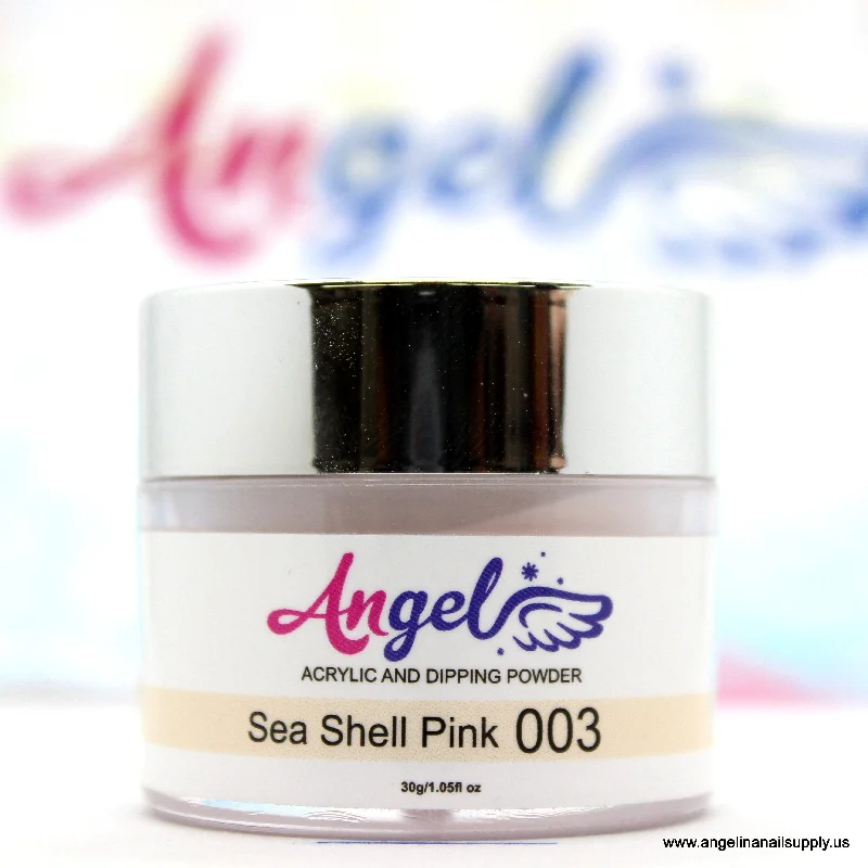 nail polish rich shade-Angel Dip Powder D003 SEA SHELL PINK