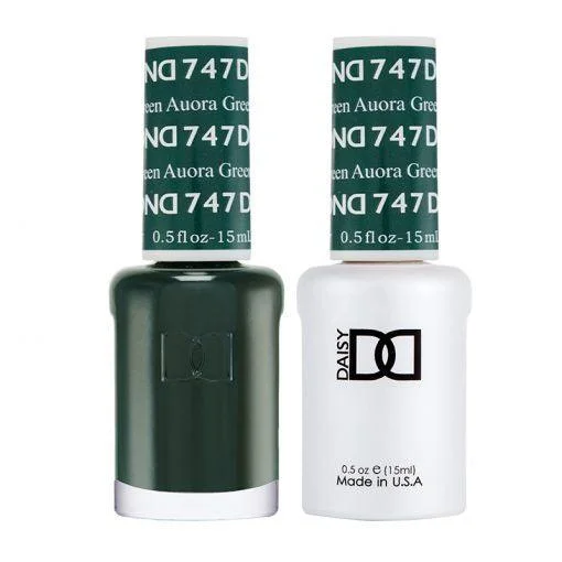 nail polish brilliant stencil-Dnd Gel 747 Aurora Green