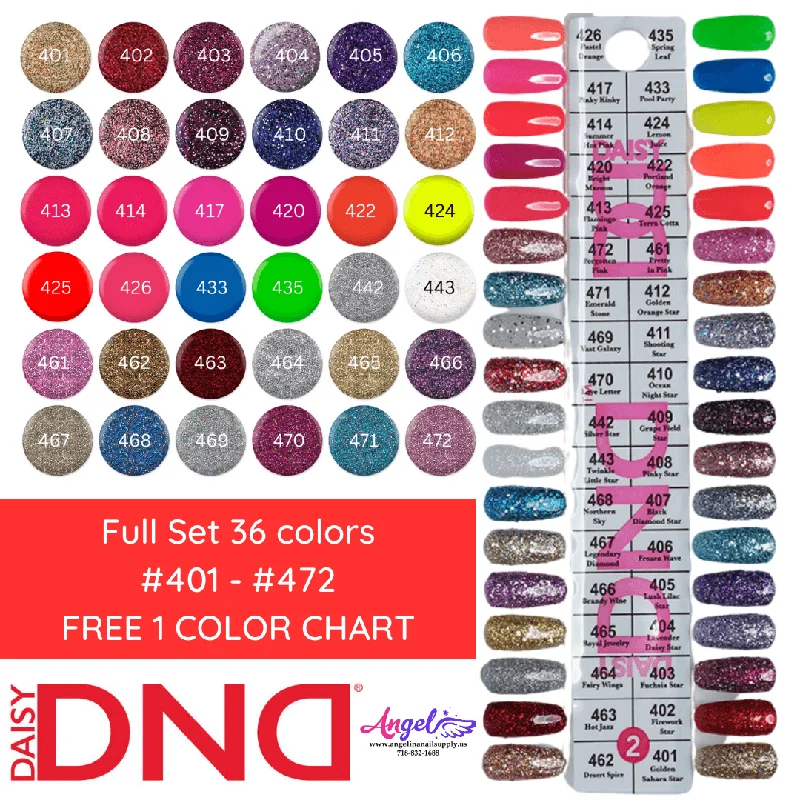 nail polish vivid houndstooth-DND2 Collection #2 (Full Set 36 Colors #401 - #472)