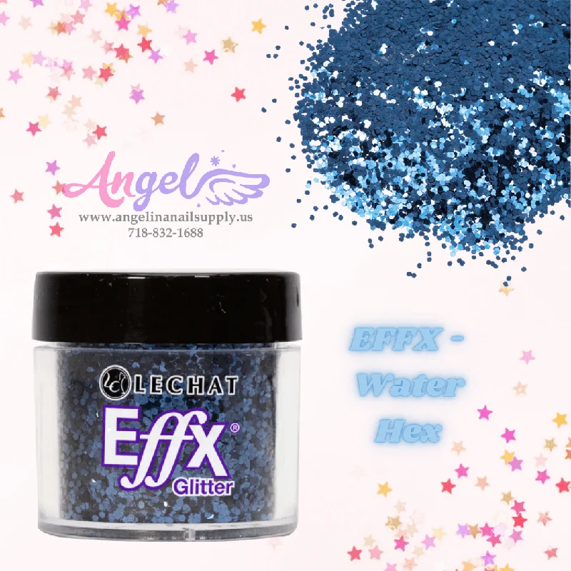 nail polish glossy drizzle-Lechat Glitter EFFX-28 Water Hex