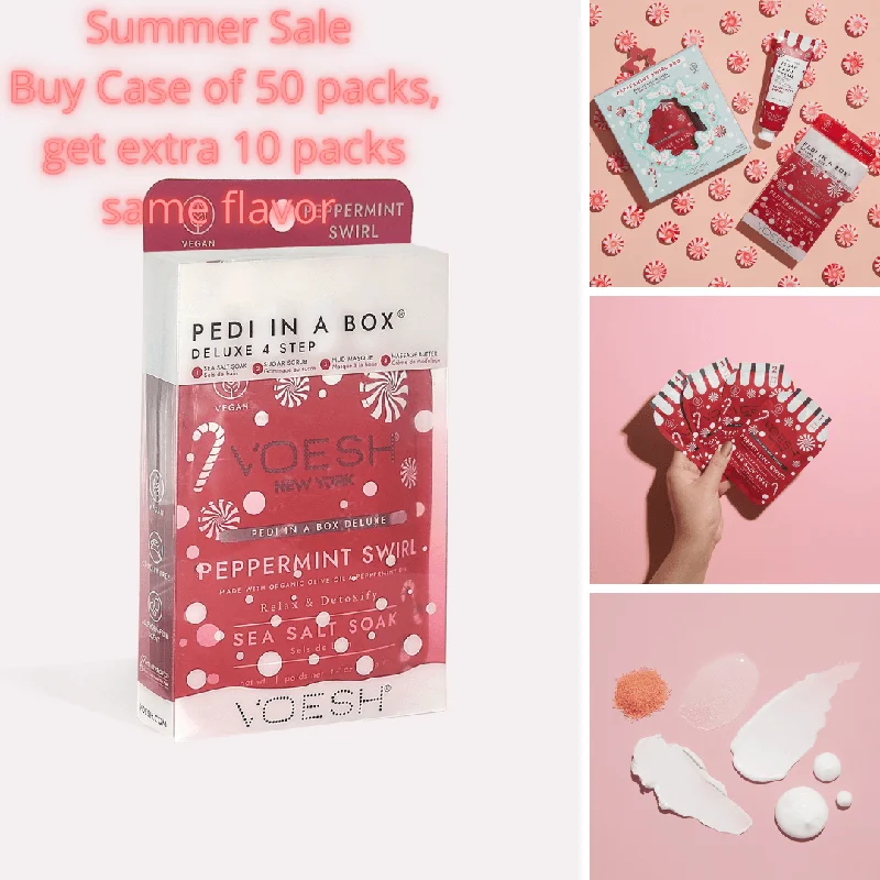 nail polish shining rampart-VOESH Peppermint Swirl (Case of 50 packs + get extra 10 packs FREE same flavor)