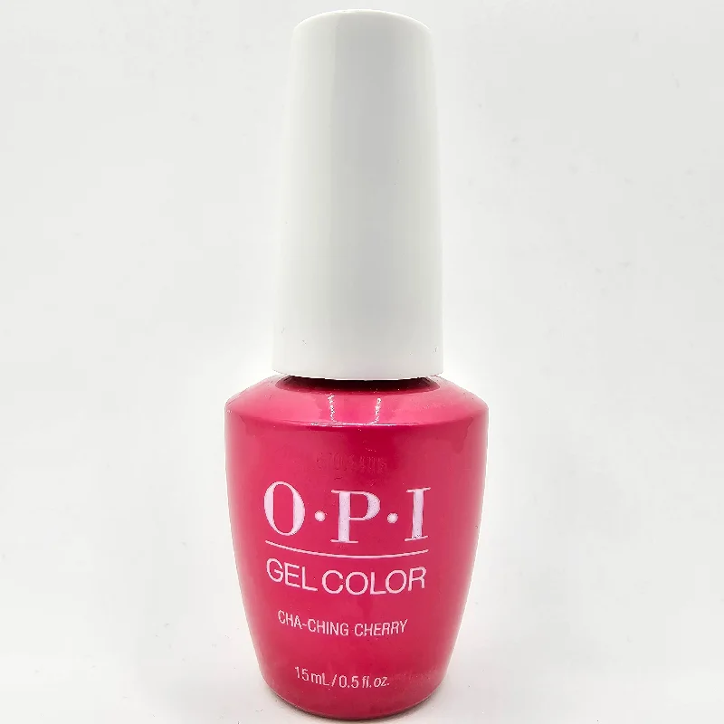 nail repair with upscale nail cream-OPI Gel Color GC V12 - CHA-CHING CHERRY