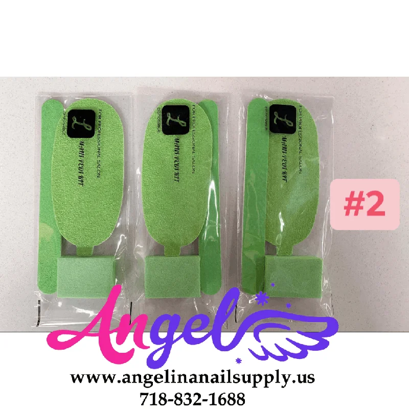 nail polish polished flood-Green - Disposable Manicure Pedicure Kit (3in1)