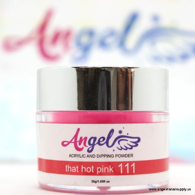 nail polish shimmering buff-Angel Dip Powder D111 THAT HOT PINK