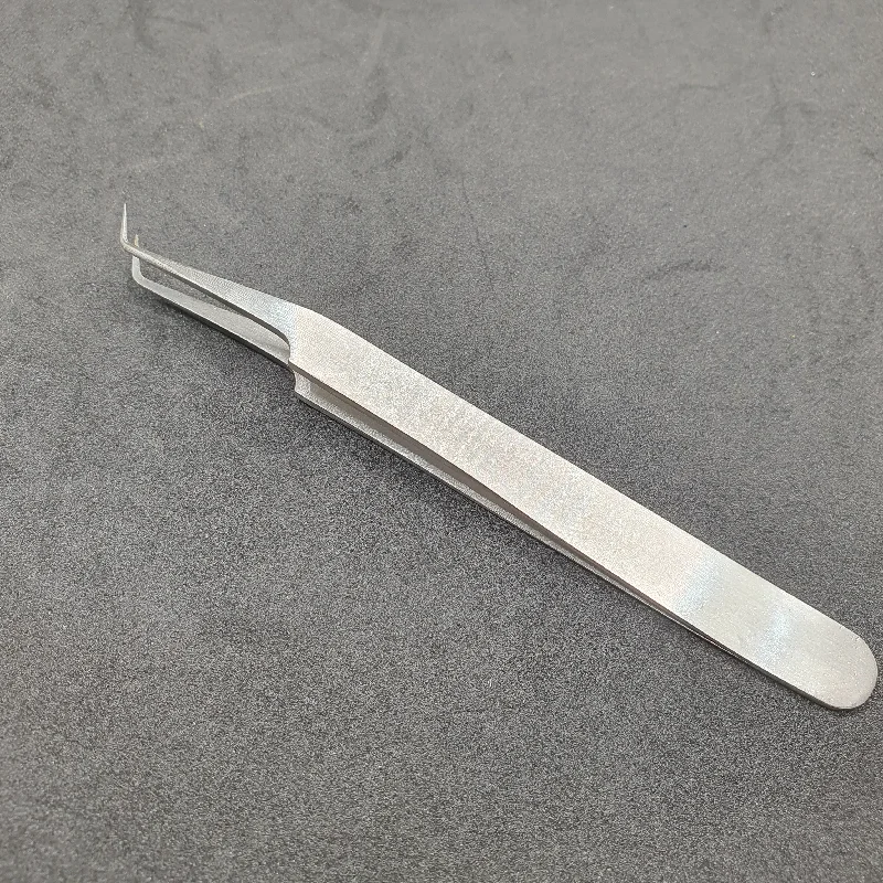 nail repair for nail toughness revival-TW 5AR-SA CURVED END TWEEZERS - NON MAGNETIC MICRO POINT