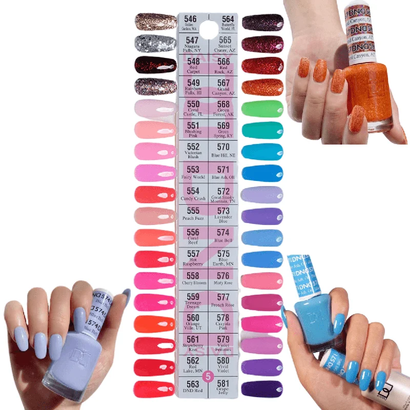 nail polish dazzling ripple-DND5 Collection #5 (Full Set 36 Colors #546 - #581)