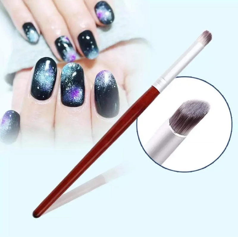 nail polish vivid table-Ombre Hair Brush - Dark Wood